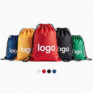 Logotipo personalizado de fábrica, precio, Mochila deportiva promocional personalizada, bolsa 210D de poliéster, bolsa con cordón de impresión, bolsa con cordón - Product Image 1