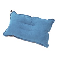 Oreiller gonflable pliable en TPU pour le camping et les voyages en avion - Léger, portable, double valve, utilisable en toutes saisons