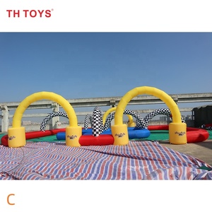 Envío Aéreo Rápido a Domicilio, Pista de Go-Kart Inflable Portátil para Exteriores, Pista de Kart Personalizada para Bolas Zorb y Autos de Choque - Product Image 2