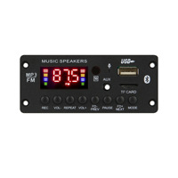Amplificador de Potencia de 12V 2*25W, Placa Decodificadora BT MP3 con Pantalla a Color, Grabación de Voz, Llamadas Manos Libres, Placa Base Android 1GB RAM