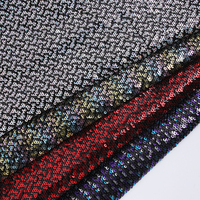 Tissu à paillettes de haute qualité 3 mm, multicolore, broderie de perles ondulées, tissu pour robes de mariée, jupes, doublure, tricot à la mode pour filles