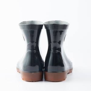 男性用ワークレインブラックローカット滑り止めゴム靴フリース裏地付き防水アウトドア用ブーツに適しています - Product Image 6