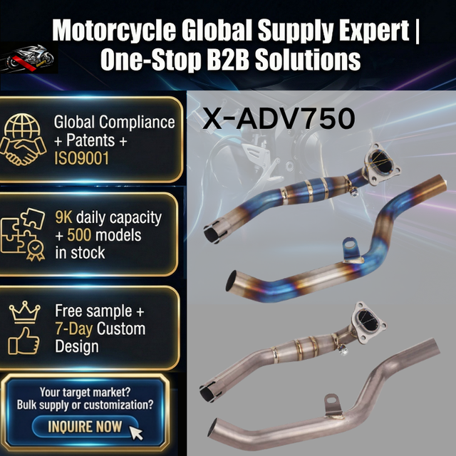 Geometry Customized Racing Moto Escape Exhaust Pipes for Xadv 750  Motorcycle Accessories and Parts