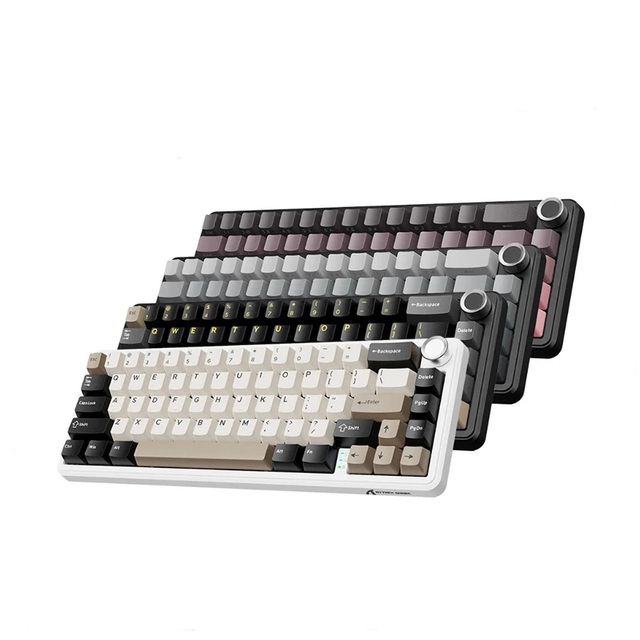 Attack Shark X66 2.4GHz Wireless Side-etched Electronic Three-mode Mechanical Keyboard for Video Gamers