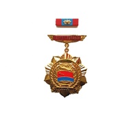 Badge d'honneur personnalisé en aluminium pour le golf, médaille, insigne de vêtement, épingle de revers, badge de ruban personnalisé avec épingle de sécurité