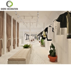 Diseño interior de tienda de ropa de moda, expositor de ropa personalizado, mostrador para tienda de ropa, mobiliario para tienda de ropa - Product Image 5
