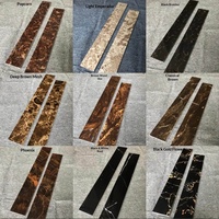 Plinthes en porcelaine moderne de Guangdong Foshan, texture marbre noir brillant, tailles 6-12 cm