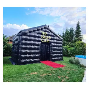 Backyard Inflatable-nightclub Tent Oxford Cloth Night Club Party Black Inflatable Disco Light Inflatable Nightclub PVC Cube Tent