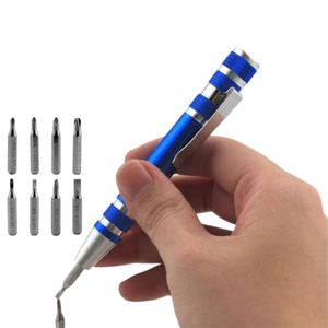 Tournevis de précision magnétique multi-embouts 8-en-1 robuste avec rangement interne, outil de poche pour quincaillerie - Product Image 4