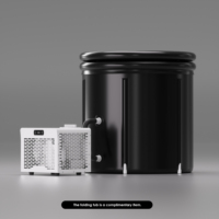 Mini-refroidisseur d'eau portable blanc, petit système de refroidissement pour bain de glace avec baignoire pliable offerte pour la thérapie par le froid et la récupération
