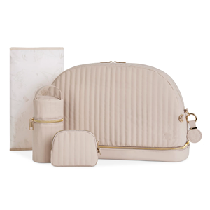 Ensemble de sacs à couches 5 pièces légers, doux au toucher, imperméables, pour <span class=keywords><strong>week</strong></span>-<span class=keywords><strong>end</strong></span>, <span class=keywords><strong>avec</strong></span> sac à biberons et matelas à langer - Product Image 1
