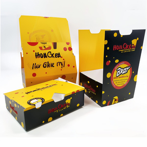 Juego de Contenedores Kraft Personalizados Reciclables para Comida Rápida, Aperitivos para Niños, <span class=keywords><strong>Hamburguesas</strong></span>, Papas Fritas, Alitas de Pollo Frito, Estampado - Product Image 1