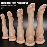 Jouet sexuel pour femme, extenseur anal en silicone souple, étanche et respectueux de la peau, en forme de pied de jade super grand, pour l'orgasme féminin