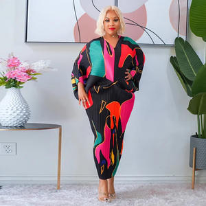 X فساتين نسائية مطبوعة برقبة على شكل حرف V فساتين نسائية نسائية أنيقة للسيدات فساتين نسائية أنيقة غير رسمية للسيدات فساتين نسائية - Product Image 4