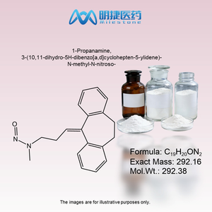 Impureza de nitrosamina/<span class=keywords><strong>1</strong></span>-<span class=keywords><strong>Propanamina</strong></span>, 3-(10,11-dihidro-5H-dibenzo[a,d]ciclohepten-5-ilideno)-N-metil-N-nitroso compatible con FDA/EMA - Product Image 1