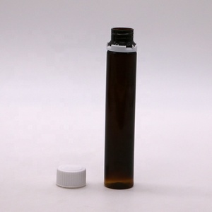 Bouteille de liquide <span class=keywords><strong>oral</strong></span> en plastique lisse ambre/café de qualité alimentaire de 25ml/25cc avec bouchon inviolable - Product Image 5