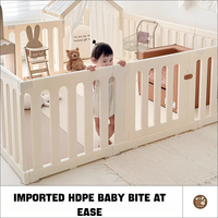 Parc de jeu pour bébé avec petite tente maisonnette, clôture de sécurité pour enfants, aire de jeux intérieure en plastique pour tout-petits, idéal pour la maison