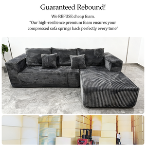 स्पंज कंप्रेस्ड कोने सोफे बिस्तर मॉड्यूलर वैक्यूम रिक्लेनिंग चेज़ असबस्टर्ड आधुनिक विला लिविंग रूम अपार्टमेंट कॉम्पैक्ट कपड़े - Product Image 4