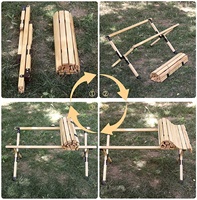 Woqi nouveau design léger extérieur rectangle Portable table de Pique-Nique Pliante avec Sac De Transport