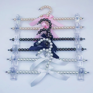 Luxury Pearl <strong>Hangers</strong> with Bow for Boutique Adult Kids Wardrobe Decorative European Style Wholesale <strong>Hanger</strong> - Product Image 5
