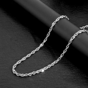 Collar de Cadena de Acero Inoxidable Plateado Simple, Estilo Hiphop, Unisex, Joyería de Moda al por Mayor - Product Image 3