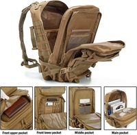 Grosir kustom Logo taktis pak penampung air tas ransel ransel dengan sistem MOLLE