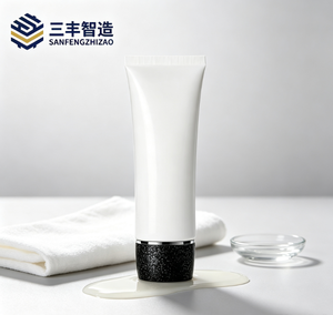 Tube cosmétique en plastique blanc avec bouchon à vis pour produits de beauté, crème BB, tube de crème solaire - Product Image 1