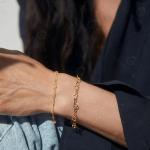 Gemnel Tùy Chỉnh Chất Lượng Cá Nhân Quyến Rũ 925 Bạc Tốt Eternity Trái Tim Chuỗi Vòng Đeo Tay - Product Image 5