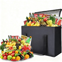 Sac isotherme robuste en non-tissé avec fermeture éclair pour pique-nique, courses, livraison d'aliments surgelés - Vente en gros