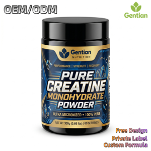 Gentian Nutrition Créatine Monohydrate en Poudre 100% Pure Ultra Micronisée 300g 1 dose par prise 24 mois pour la force musculaire - Product Image 1