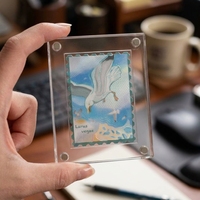 Timbres décoratifs créatifs personnalisés en relief, style rétro, en papier artistique, pour la décoration intérieure, souvenirs de voyage populaires, petite série