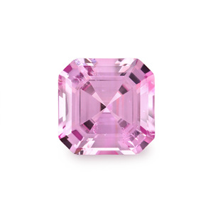 Asscher cắt phòng thí nghiệm phát triển <span class=keywords><strong>Sapphire</strong></span> trong hoa anh đào màu hồng tự nhiên bao gồm đồ trang sức thiết lập trung tâm đá - Product Image 1