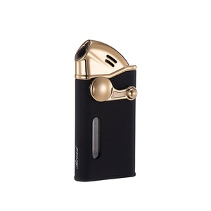 Flamme coupe-vent gonflable rechargeable d'allumeur de Jet oblique avec la fenêtre évidente de gaz - Product Image 2