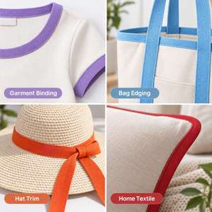 เทปผ้าทอลายเฮอร์ริงโบนขนาด 22 มม. สีตามสั่ง ผลิตจากโพลีเอสเตอร์ผสมฝ้าย สำหรับตกแต่งขอบเสื้อผ้าและเครื่องประดับ - Product Image 3