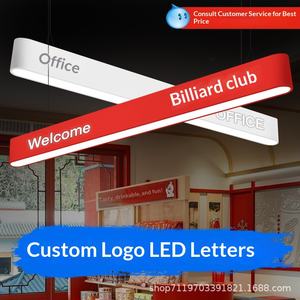 Lámparas Colgantes de Acero Inoxidable con Letras Recortadas, Diseño Único, para Uso Comercial, Iluminación Ambiental para Recepciones, Salas de Billar - Product Image 2