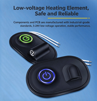 Contrôleur de vêtement chauffant à basse tension avec interrupteur de température en silicone LED et port DC Type-C, personnalisable