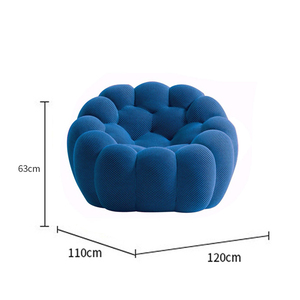 Sillón de tela de terciopelo de lino de burbujas verde gris púrpura personalizado para muebles para el hogar sala de estar dormitorio niños perezoso al aire libre - Product Image 6