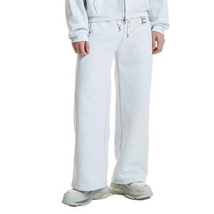 <span class=keywords><strong>Pantaloni</strong></span> della <span class=keywords><strong>tuta</strong></span> da <span class=keywords><strong>uomo</strong></span> larghi lunghi lunghi in 385 <span class=keywords><strong>di</strong></span> cotone 100 grigio personalizzato Gsm - Product Image 1