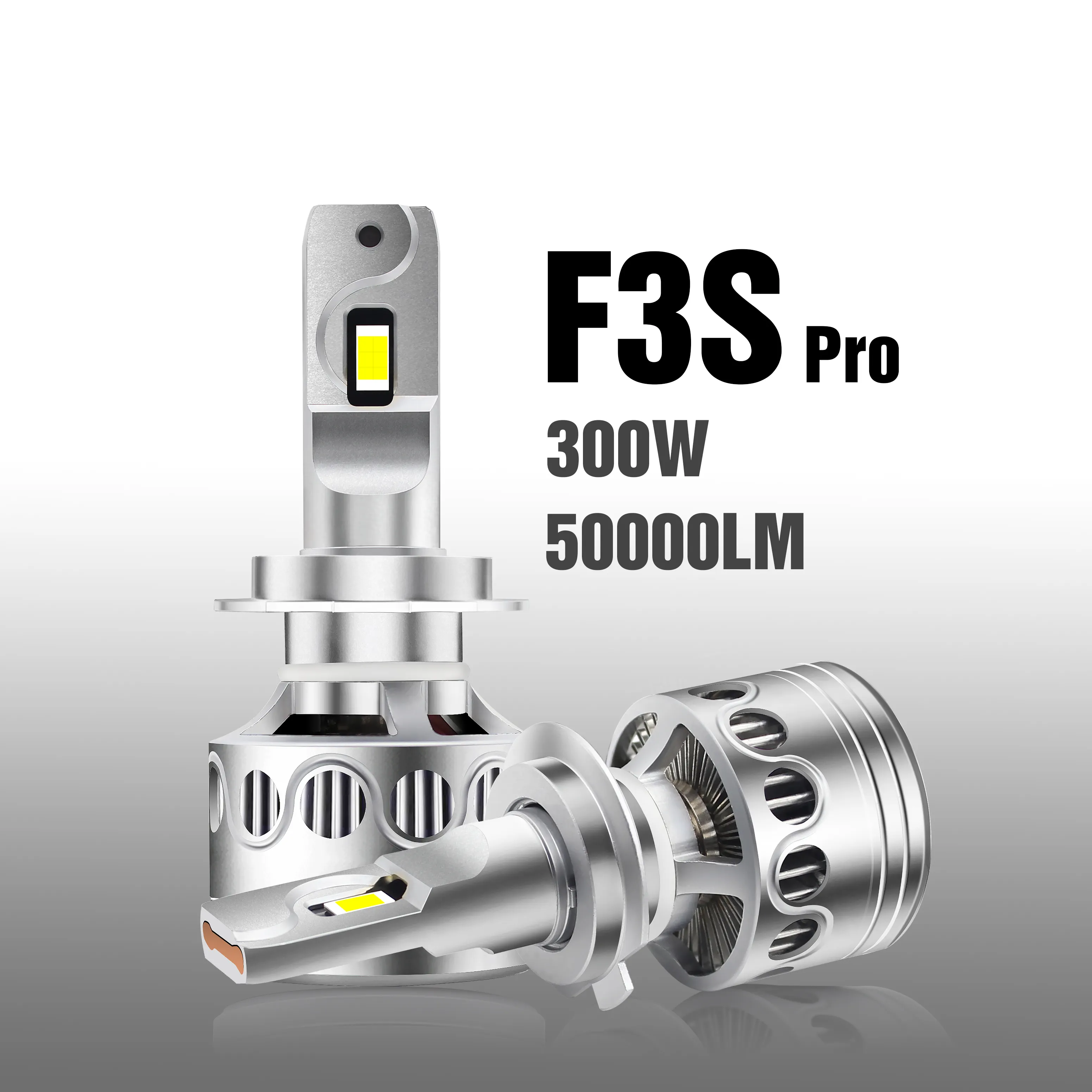 Đèn Pha Led Ô Tô F3S Pro 300W 50000LM Faros, Đèn Pha LED Hi/Lo Beam H7 H11 9006 9007 HB5, Bóng Đèn Pha LED 12V, Đèn LED H4