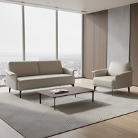 Ensemble de canapés de bureau modernes pour PDG, en cuir PU, design durable, pour bureau à domicile et salon