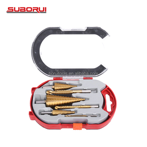 Suborui 6 cái unibit Power Tool phụ kiện kim loại Twist chùa khoan HSS Titan bước khoan bit Bộ Saw răng BƯỚC KHOAN bit - Product Image 5