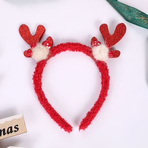 Christmas Deer <b>Headband</b> with Antlers Festive Holiday Hair Accessory for <b>Kids</b> & Adults, Party Costume Gift - Product Image 4