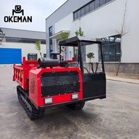 Neuer OKEMAN Diesel 5-Tonnen-Raupendumper Euro 5 Emission Linkslenker Industriequalität Robust 57PS 4-Zylinder Landwirtschaftlicher Muldenkipper