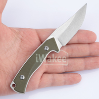 Petit couteau de survie vert pour le camping en plein air, mini couteau de cou avec étui Kydex