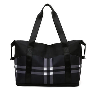 Große Kapazität schwere Baumwolle Canvas Reisetaschen Fitness studio Frauen Sport Reisetasche - Product Image 3