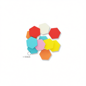 Ilan Set di 25 Pezzi Esagonali in Legno 2.0cm Multicolore per Progetti Fai-da-Te - Product Image 1