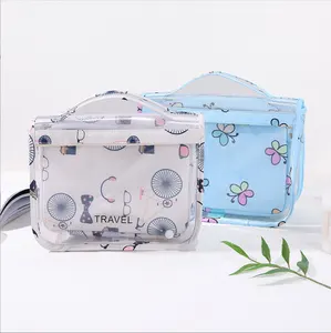 Trousse de toilette en PVC transparent pour hommes, pochette de maquillage à la mode, sac de voyage étanche pour la beauté