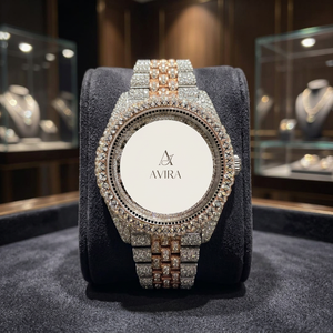 Montre mécanique unisexe de luxe en alliage, sertie de diamants et de moissanite, avec cadran en cristal saphir, taille personnalisable pour hommes et femmes, vente en gros - Product Image 4
