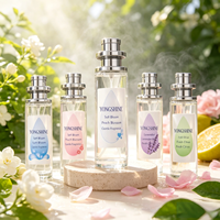 Flacon de parfum cylindrique en verre de 30 ml avec logo personnalisé, ensemble de flacons vides à pompe à col serti de 15 mm, vente en gros d'usine OEM ODM
