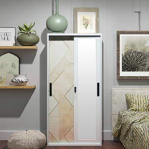 Nouvelle promotion de meubles de maison armoire de rangement pour chambre de fille <span class=keywords><strong>avec</strong></span> porte coulissante peinte miroir armoire placard - Product Image 1